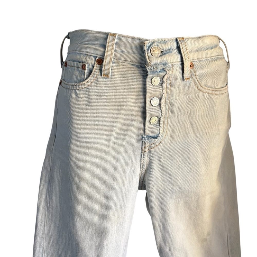 Levi's Women's Light Blue wedgie Straight Leg Jeans button fly sz 25 preloved - Picture 7 of 12